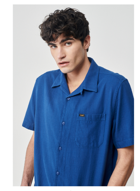 Lee Men's Dipped Blue Resort short Sleeve Shirt | Lee In Lebanon