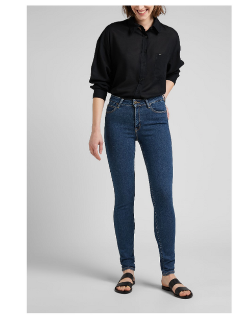 Lee Women's Navy Forever Skinny Fit Slim Cut High Waist Jeans | Lee In Lebanon