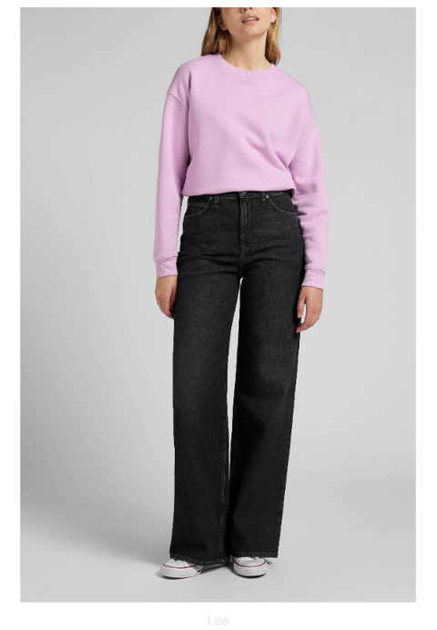 Lee Women's Black Ash Stella A Line Fit High Waist Wide Leg Jeans | Lee In Lebanon