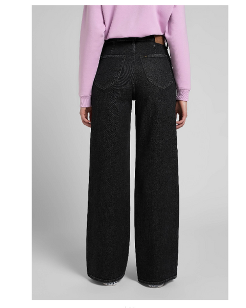 Lee Women's Black Ash Stella A Line Fit High Waist Wide Leg Jeans | Lee In Lebanon