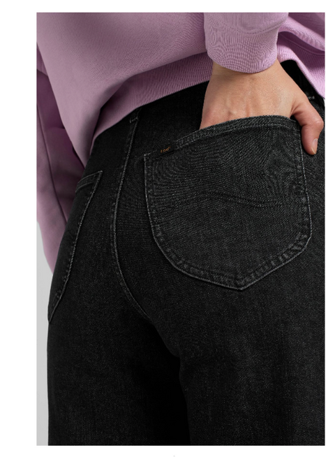 Lee Women's Black Ash Stella A Line Fit High Waist Wide Leg Jeans | Lee In Lebanon