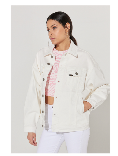 Lee Women's White Loose Trucker Jacket | Lee In Lebanon
