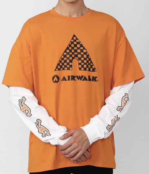 Forever 21 Men's Orange Airwalk Long Sleeve Blouse |Forever 21 In Lebanon
