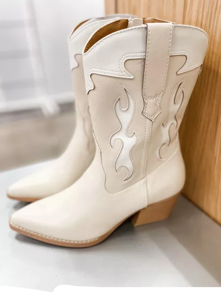 Universal Thread Women's Off White Xena Western Ankle Boots | Universal Thread In Lebanon