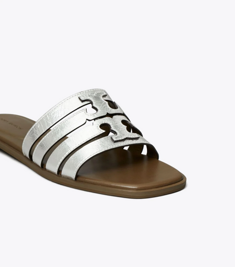 Tory Burch Women's Silver Ines Slide Slipper |Tory Burch In Lebanon