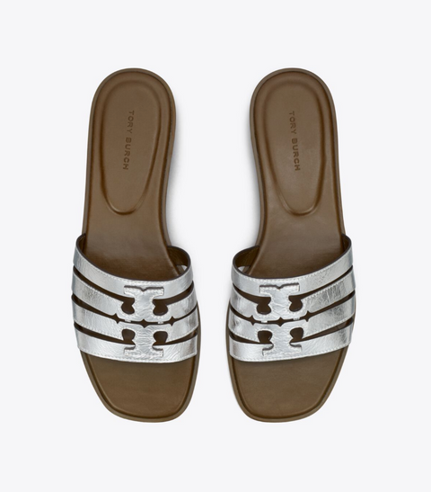Tory Burch Women's Silver Ines Slide Slipper |Tory Burch In Lebanon