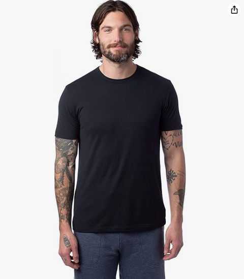Alternative Men's Black Modal Tri-Blend Crew Neck T-Shirt |Alternative In Lebanon