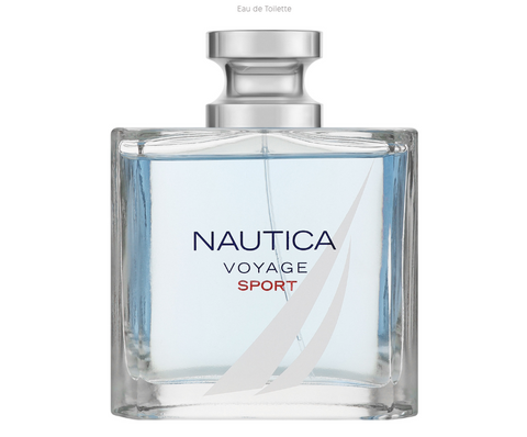 Nautica Voyage Sport perfume bottle on a white background