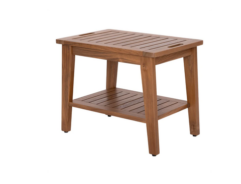 Seville Classics Teak Bench With Storage Shelf |Seville Classics In Lebanon