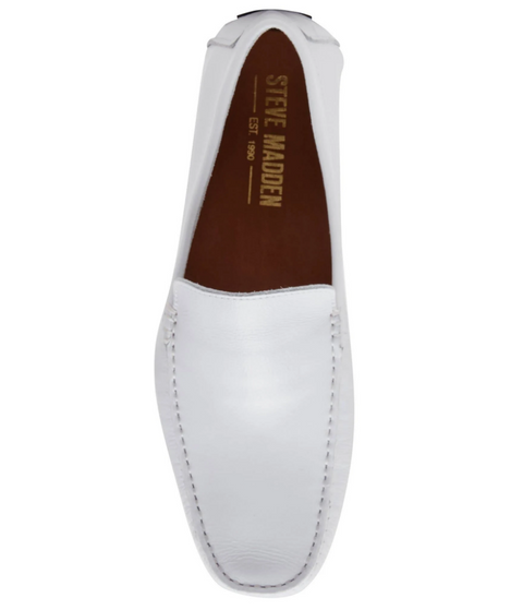 Steve Madden Men's White Bernie Moccasin |Steve Madden In Lebanon