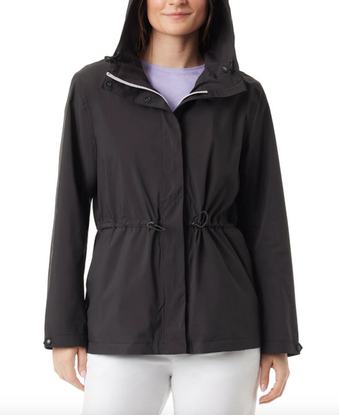 BASS OUTDOOR Women's Black Spring Hooded Anorak Jacket | BASS OUTDOOR In Lebanon