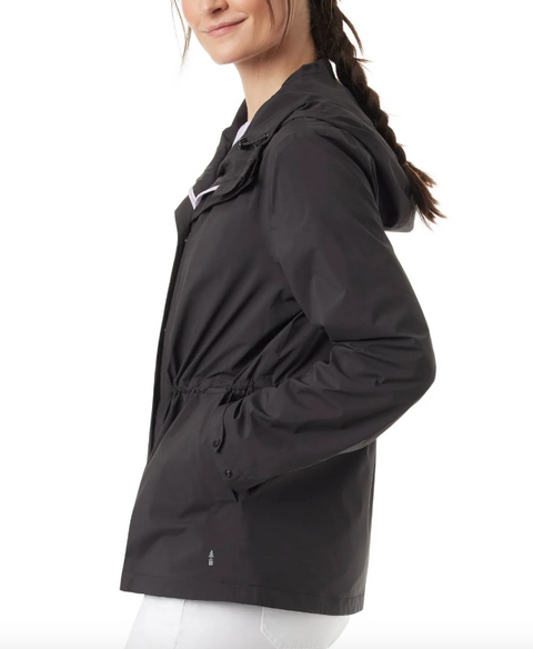 BASS OUTDOOR Women's Black Spring Hooded Anorak Jacket | BASS OUTDOOR In Lebanon