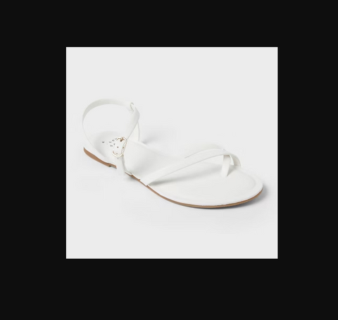 A New Day Women's White Alexandra Strap Sandals | A New Day In Lebanon