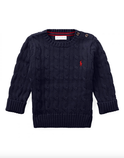 Polo Ralph Lauren Baby Boy's Navy Crew Neck Sweater | Polo Ralph Lauren In Lebanon