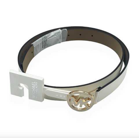 Michael Kors Women’s White Leather Belt | Michael Kors In Lebanon