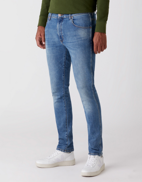 Wrangler Men's Blue Larstone Slim Tapered Jeans |Wrangler In Lebanon