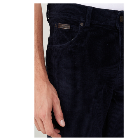 Wrangler Men's Navy Texas Authentic Straight Fit Regular Waist Velvet Pant |Wrangler In Lebanon