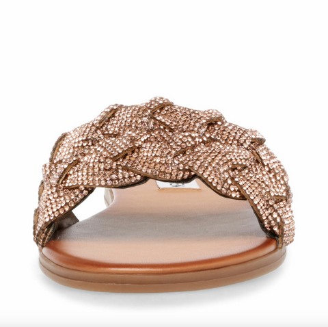 Steve Madden Women's Rose Gold Fireup Slide Sandals | Steve Madden In Lebanon