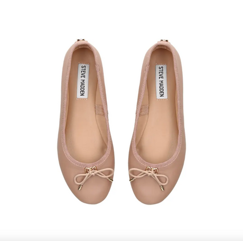 Steve Madden Women's Blush Leather Blossoms Ballet Flats | Steve Madden In Lebanon