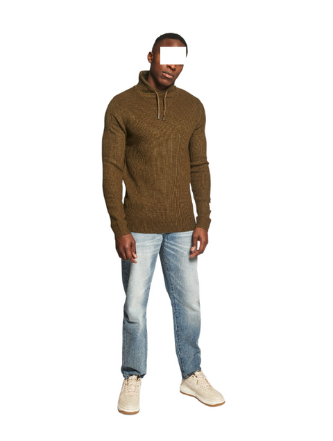 Redefined Rebel Men's Dark Olive Easton Knit Sweater | Redefined Rebel In Lebanon