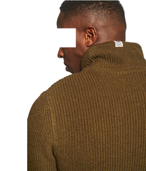 Redefined Rebel Men's Dark Olive Easton Knit Sweater | Redefined Rebel In Lebanon