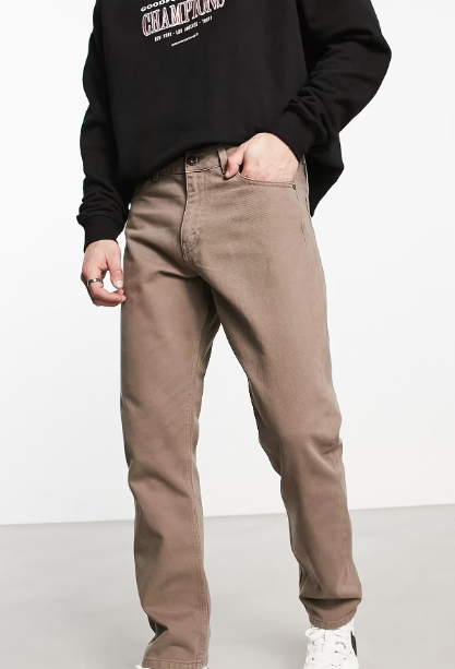 Jack & Jones Men's Light Brown Intelligence Loose Fit Jeans | Jack & Jones In Lebanon