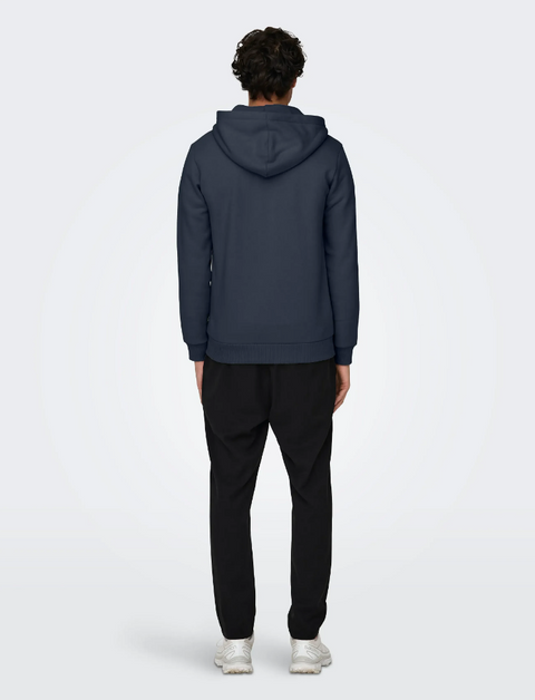 Only & Sons Men's Navy Onsceres Full Zip Hooded Jacket | Only & Sons In Lebanon