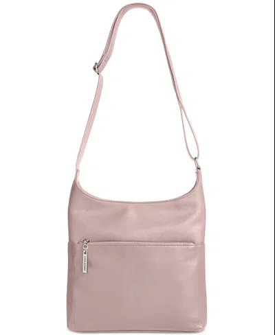 Giani Bernini Women's Dusty Pink Leather Nappa Soft Crossbody Bag | Giani Bernini In Lebanon