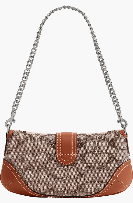 COACH Women's Camel Soho 25 Crystal Signature Jacquard Shoulder Bag | COACH In Lebanon