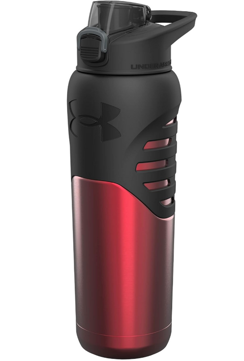 Under Armour Black & Burgundy Stainless Steel Leak Proof Water Bottle | Under Armour In Lebanon