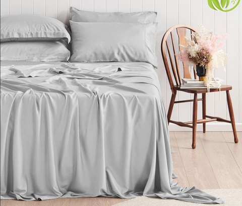 Kaycie Gray Light Grey Twin 4 Pcs Bed Sheet Set | Kaycie Gray In Lebanon