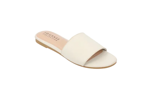 Journee Collection Women's Bone Leather Kolinna Slide Slippers | Journee Collection In Lebanon