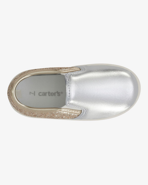 Carter's Girl's Metallic Silver Slip-On Casual Shoes | Carter's In Lebanon