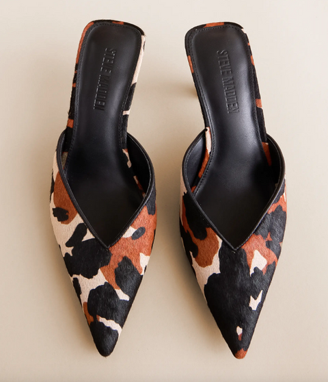 Steve Madden Women's Multicolor Cow Print Moda Heeled Sandals | Steve Madden In Lebanon