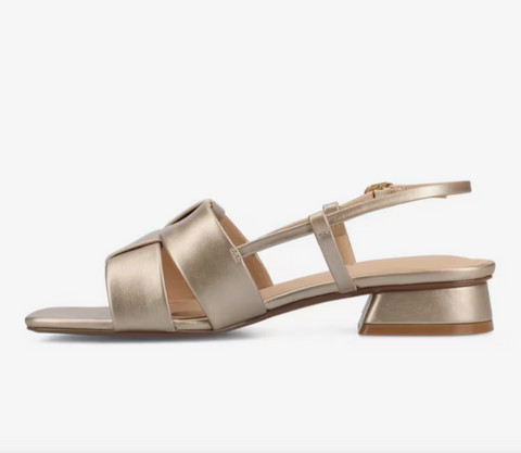 Journee Collection Women's Champagne Tabatha Flat Sandals | Journee Collection In Lebanon