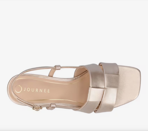 Journee Collection Women's Champagne Tabatha Flat Sandals | Journee Collection In Lebanon