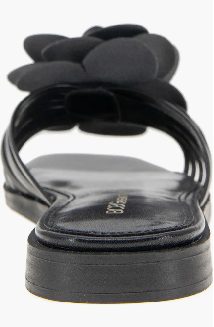 BCBGeneration Women's Black Masha Flower Appliqué Slippers | BCBGeneration In Lebanon
