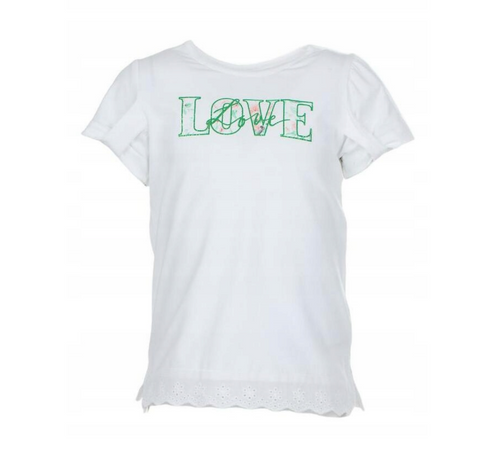 Ativo Girl's White Embroidery T-Shirt | Ativo In Lebanon
