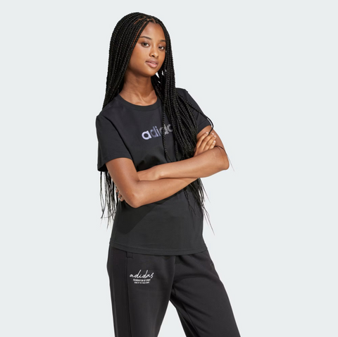 Adidas Women's Black Short Sleeve Holiday T-Shirt | Adidas In Lebanon