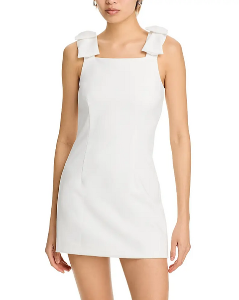 French Connection Women's White Whisper Bow Strap Mini Dress | French Connection In Lebanon