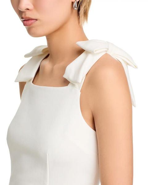 French Connection Women's White Whisper Bow Strap Mini Dress | French Connection In Lebanon