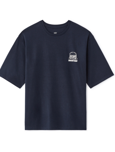 Celio Men's Navy Short Sleeve Lefood Oversized T-shirt | Celio In Lebanon