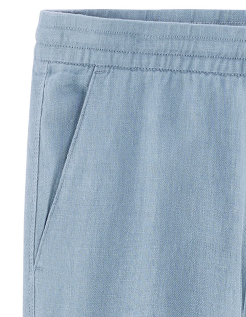 Celio Men's Ligh Blue Straight Leg Plain Cotton Trousers | Celio In Lebanon