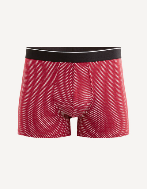 Celio Men’s Burgundy Knitted Stretch Cotton Boxer | Celio in Lebanon