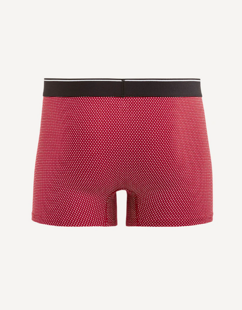 Celio Men’s Burgundy Knitted Stretch Cotton Boxer | Celio in Lebanon