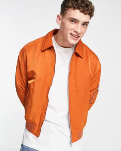 Asos Design Men's Brick Zippered Jacket |Asos Design in Lebanon