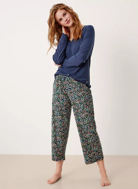 S.Oliver Women's Navy Flowered Pajama Bottom |S.Oliver in Lebanon