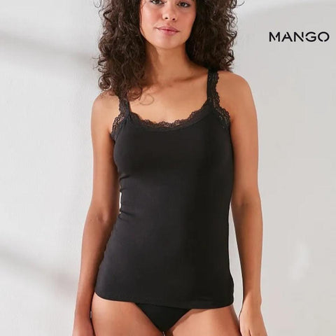 Mango Women's Black  Sleeveless Blouse| Mango in Lebanon