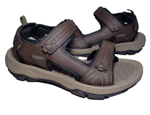 Khombu Men's Strap Brown Sandal abs89(shoes 29,59) shr