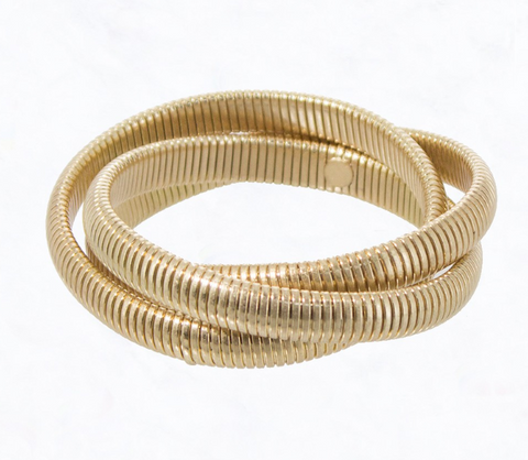 And Now This Women's Gold Interlocking Bangle Bracelet | And Now This In Lebanon
